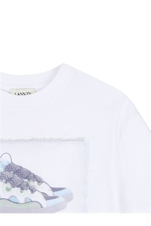 white cotton t-shirt LANVIN KIDS | N3035910P